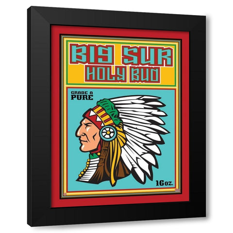 Big Sur Black Modern Wood Framed Art Print with Double Matting by Has