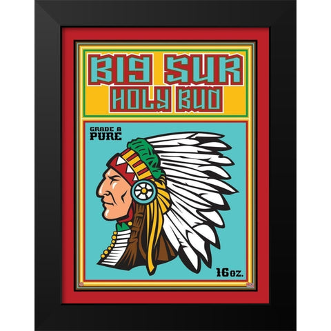 Big Sur Black Modern Wood Framed Art Print by Has