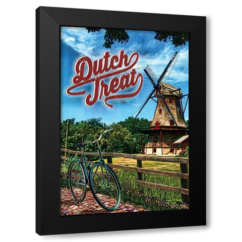 Dutch Treat Black Modern Wood Framed Art Print with Double Matting by Has