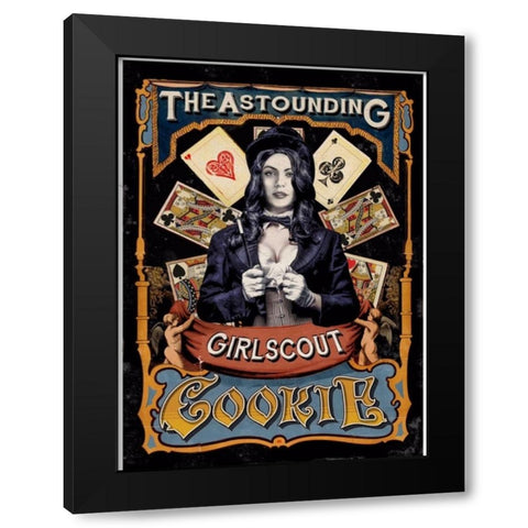 Girl Scout Black Modern Wood Framed Art Print with Double Matting by Has