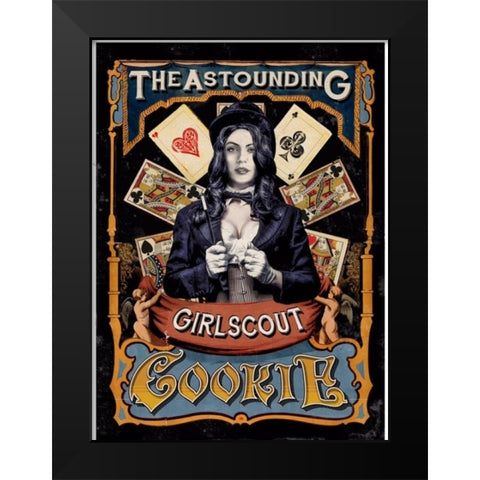 Girl Scout Black Modern Wood Framed Art Print by Has