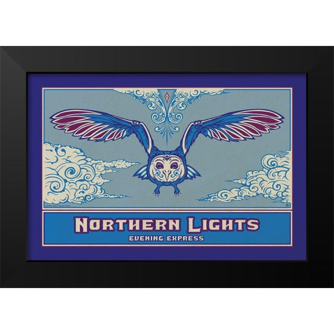 NoRThen Black Modern Wood Framed Art Print by Has