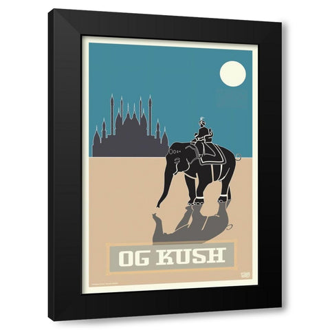 OG Kush Black Modern Wood Framed Art Print by Has