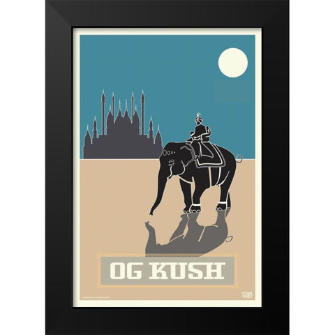 OG Kush Black Modern Wood Framed Art Print by Has