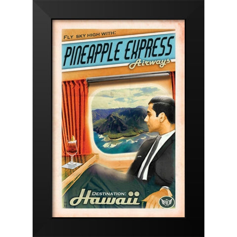 Pine Ex Air Black Modern Wood Framed Art Print by Has