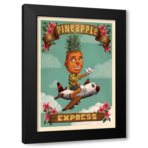 Pine Air Ex Black Modern Wood Framed Art Print with Double Matting by Has