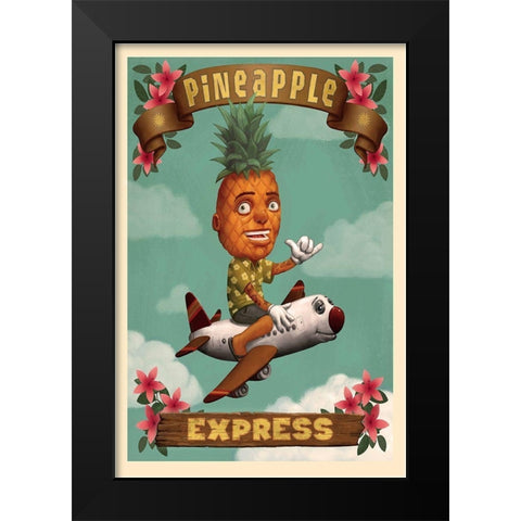 Pine Air Ex Black Modern Wood Framed Art Print by Has