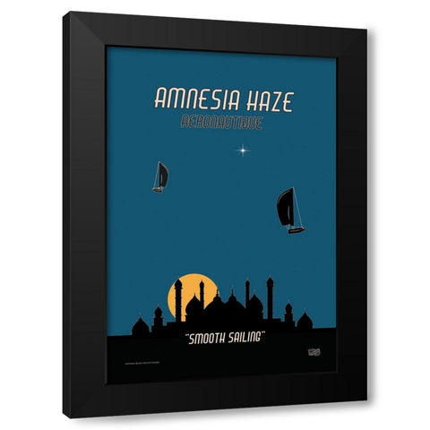Amnesia Haze Black Modern Wood Framed Art Print with Double Matting by Has