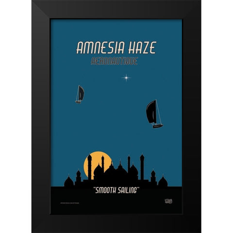 Amnesia Haze Black Modern Wood Framed Art Print by Has