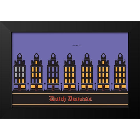Dutch Amnesia Black Modern Wood Framed Art Print by Has