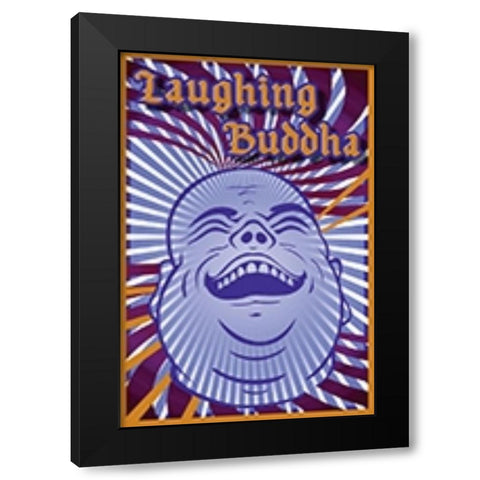 Laughing Black Modern Wood Framed Art Print by Has