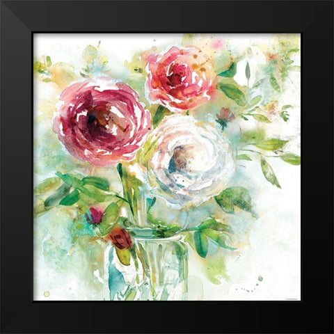Garden Jar 1 Black Modern Wood Framed Art Print by Franklin, Elizabeth
