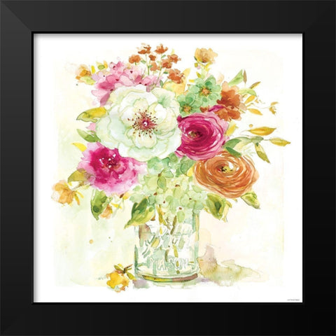 Garden Jar 5 Black Modern Wood Framed Art Print by Franklin, Elizabeth