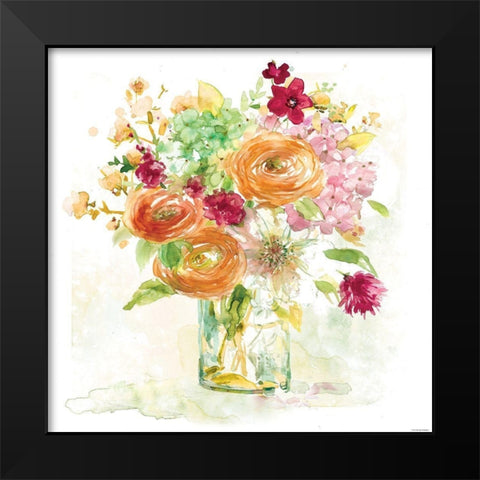 Garden Jar 6 Black Modern Wood Framed Art Print by Franklin, Elizabeth