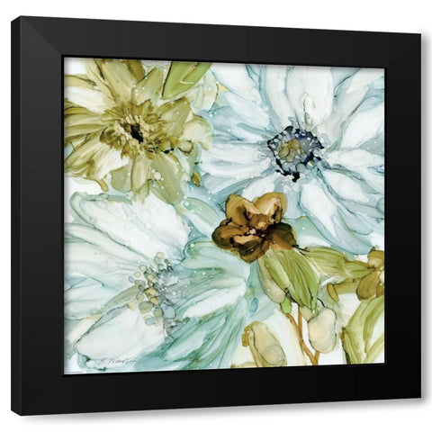 Seaglass Garden 1 Black Modern Wood Framed Art Print with Double Matting by Franklin, Elizabeth