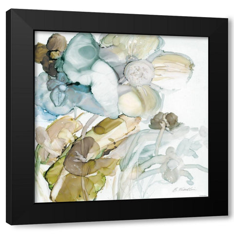 Seaglass Garden 3 Black Modern Wood Framed Art Print with Double Matting by Franklin, Elizabeth