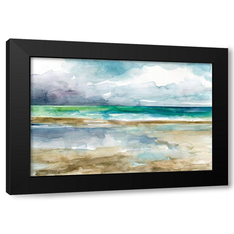 Low Tide 1 Black Modern Wood Framed Art Print with Double Matting by Franklin, Elizabeth