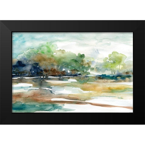 Tree Line 1 Black Modern Wood Framed Art Print by Franklin, Elizabeth