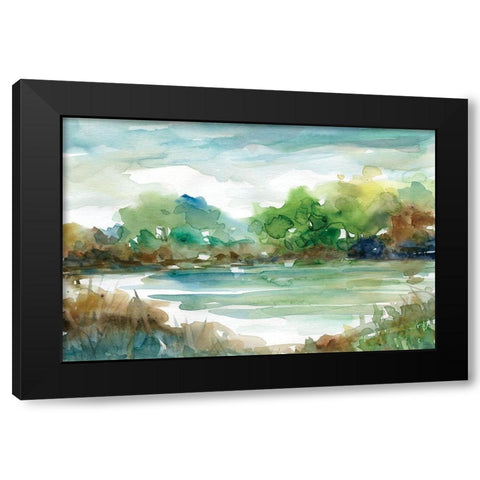 Tree Line 2 Black Modern Wood Framed Art Print with Double Matting by Franklin, Elizabeth