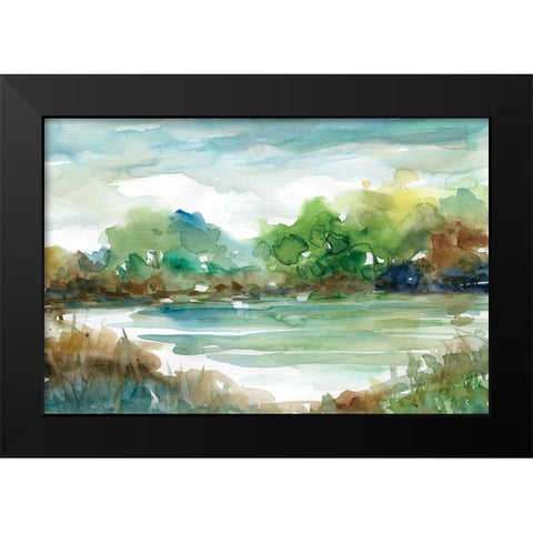 Tree Line 2 Black Modern Wood Framed Art Print by Franklin, Elizabeth