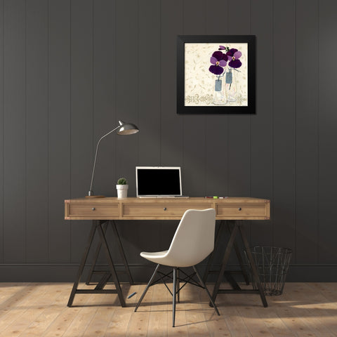 Inspired Purple Black Modern Wood Framed Art Print by Boem, O.