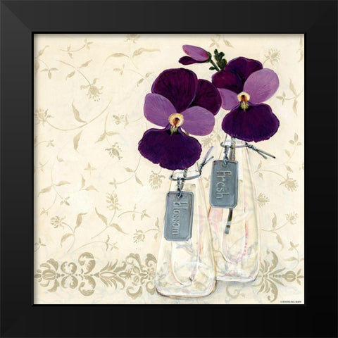 Inspired Purple Black Modern Wood Framed Art Print by Boem, O.