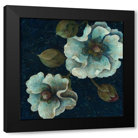 Midnight Black Modern Wood Framed Art Print with Double Matting by TBS