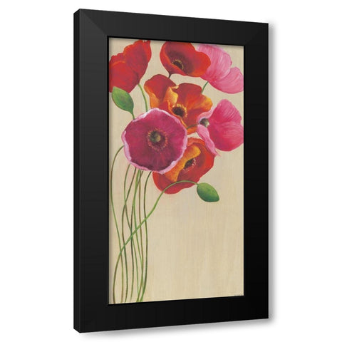 Tall Poppies 1 Black Modern Wood Framed Art Print by Summers, Elle