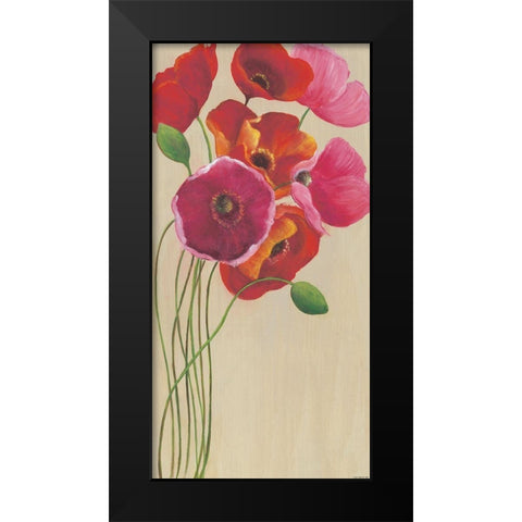 Tall Poppies 1 Black Modern Wood Framed Art Print by Summers, Elle