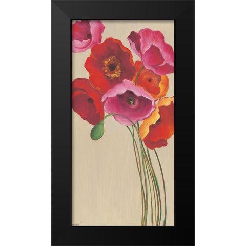 Tall Poppies 2 Black Modern Wood Framed Art Print by Summers, Elle