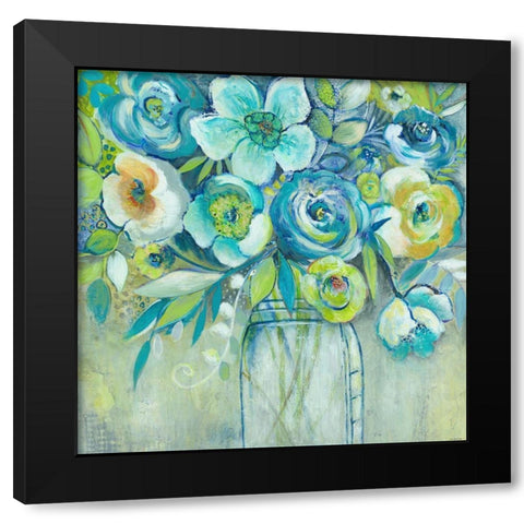 Late Summer Blooms Black Modern Wood Framed Art Print by Summers, Elle
