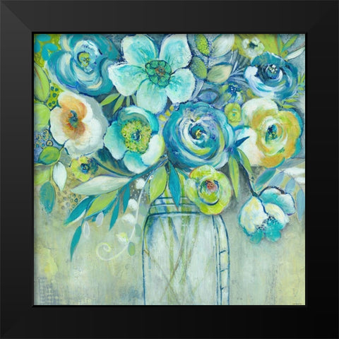 Late Summer Blooms Black Modern Wood Framed Art Print by Summers, Elle