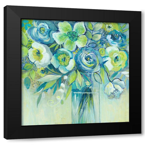 Spring Symphony Black Modern Wood Framed Art Print with Double Matting by Summers, Elle