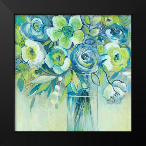 Spring Symphony Black Modern Wood Framed Art Print by Summers, Elle