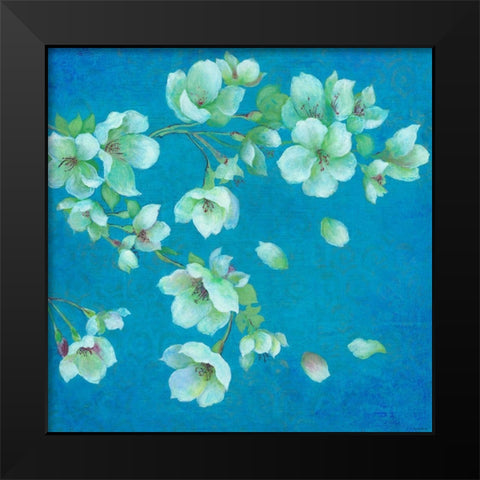Cherry Blossom 1 Black Modern Wood Framed Art Print by TBS