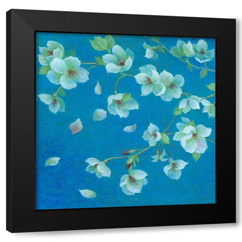 Cherry Blossom 2 Black Modern Wood Framed Art Print by TBS