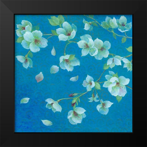 Cherry Blossom 2 Black Modern Wood Framed Art Print by TBS