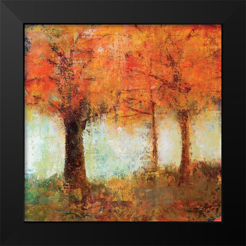 Fall Trees Black Modern Wood Framed Art Print by Sokol-Hohne