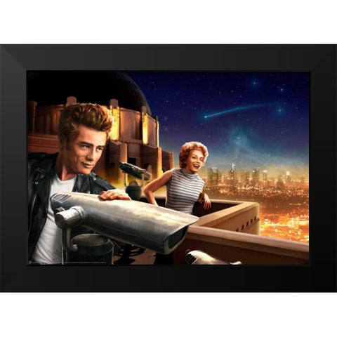 Starry Night Black Modern Wood Framed Art Print by Brando, JJ