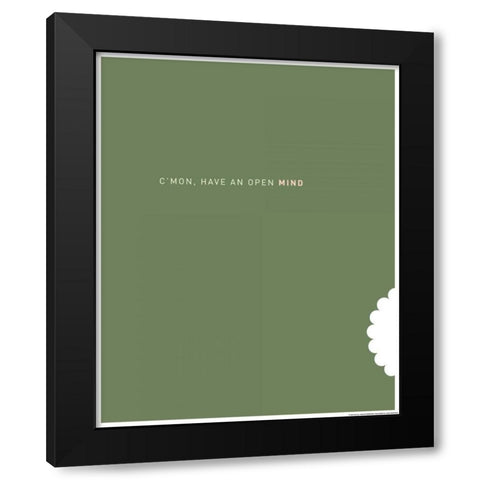 Open Mind Black Modern Wood Framed Art Print by Brando, JJ