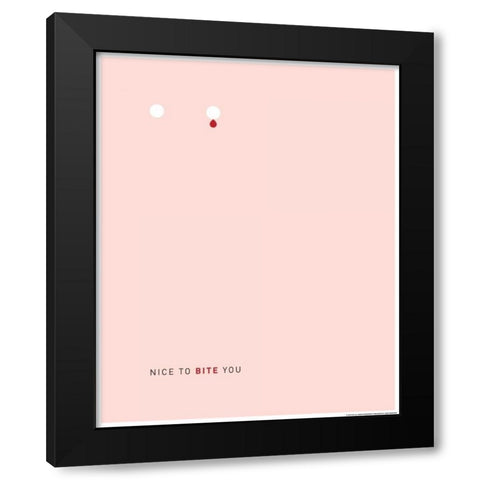 Bite You Black Modern Wood Framed Art Print with Double Matting by Brando, JJ