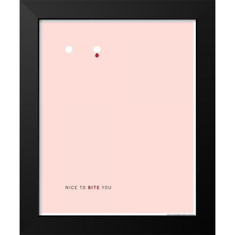 Bite You Black Modern Wood Framed Art Print by Brando, JJ
