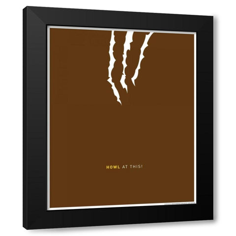 Howl At This Black Modern Wood Framed Art Print with Double Matting by Brando, JJ
