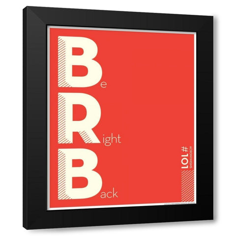 Brb Black Modern Wood Framed Art Print with Double Matting by Brando, JJ