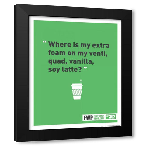 Soy Latte Black Modern Wood Framed Art Print by Brando, JJ