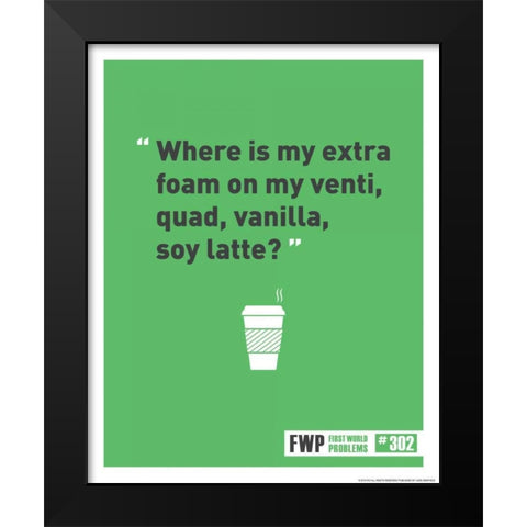 Soy Latte Black Modern Wood Framed Art Print by Brando, JJ