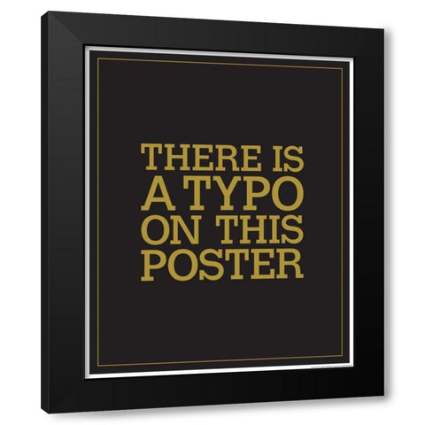 Typo Black Modern Wood Framed Art Print with Double Matting by Brando, JJ