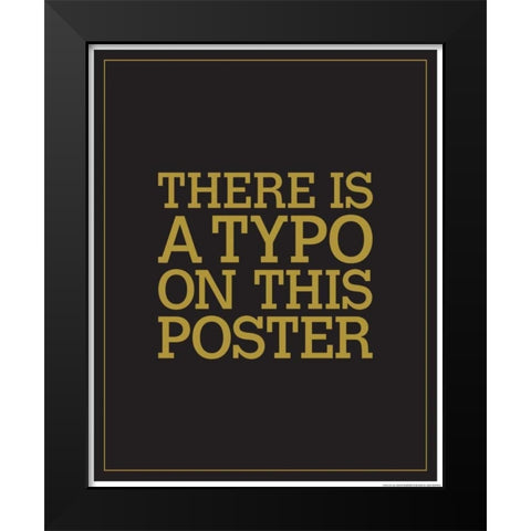 Typo Black Modern Wood Framed Art Print by Brando, JJ