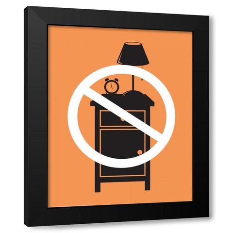 No One Night Stands Black Modern Wood Framed Art Print by Brando, JJ