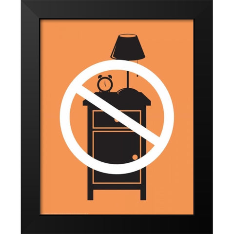 No One Night Stands Black Modern Wood Framed Art Print by Brando, JJ